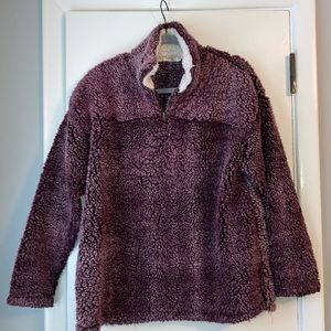Fuzzy 1/4 Zip Pullover